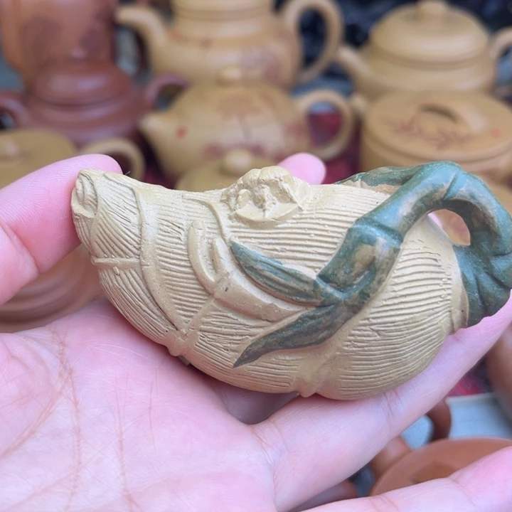 紫砂茶宠紫砂摆件知足常乐