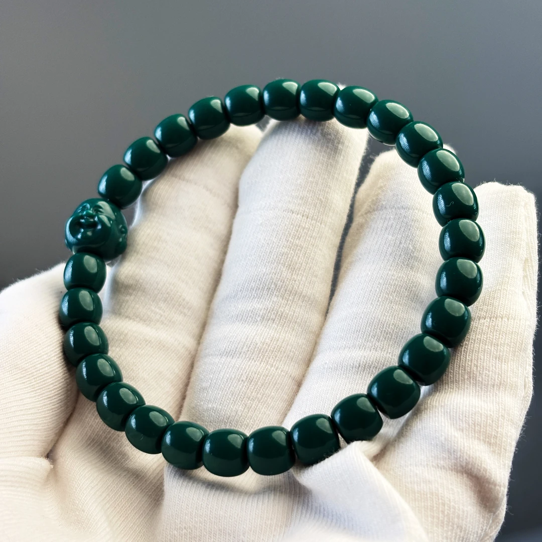 【亏本冲人气】老油绿7.5mm，矿标科技松手串，天花板配置