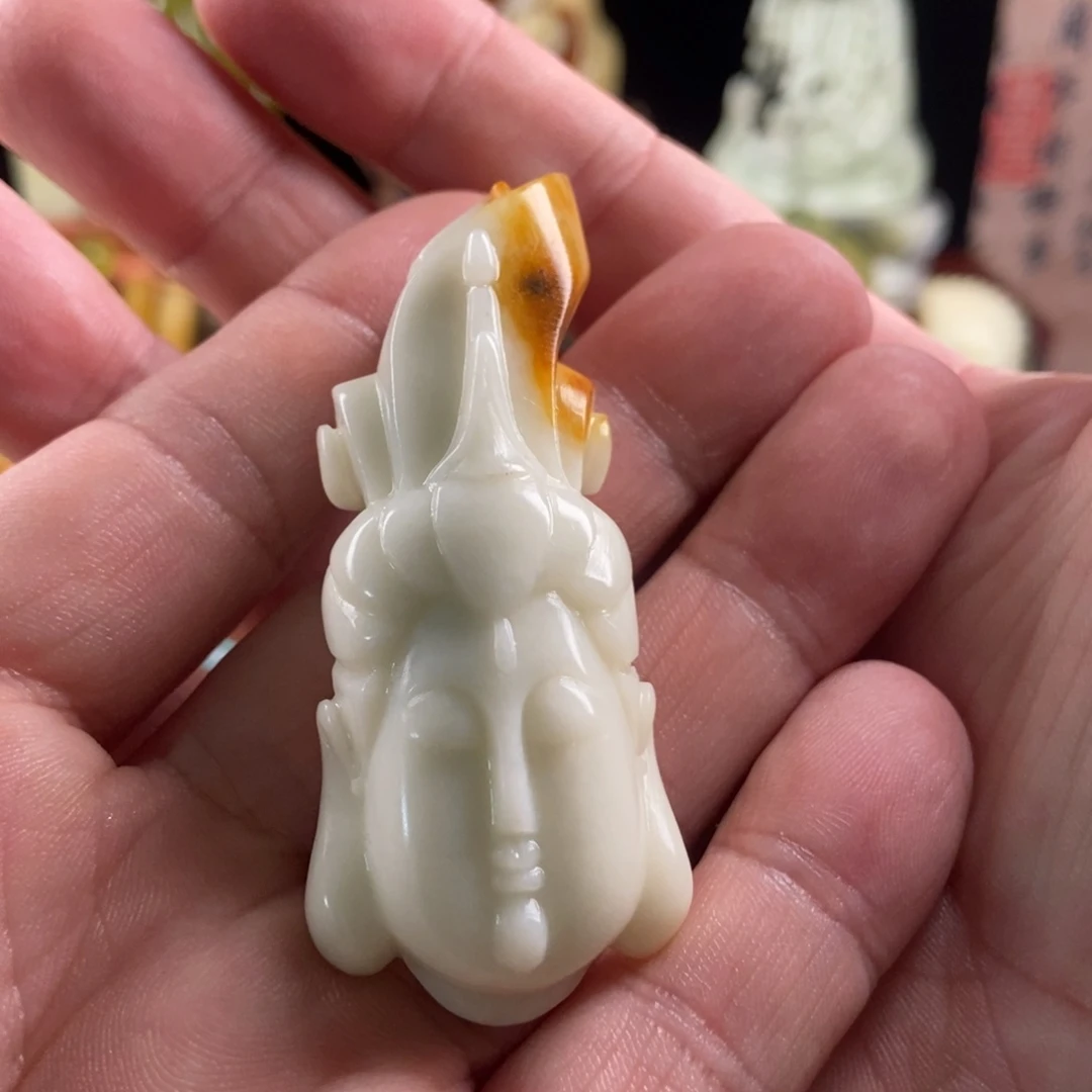 曙***光未镶嵌岫玉手把件