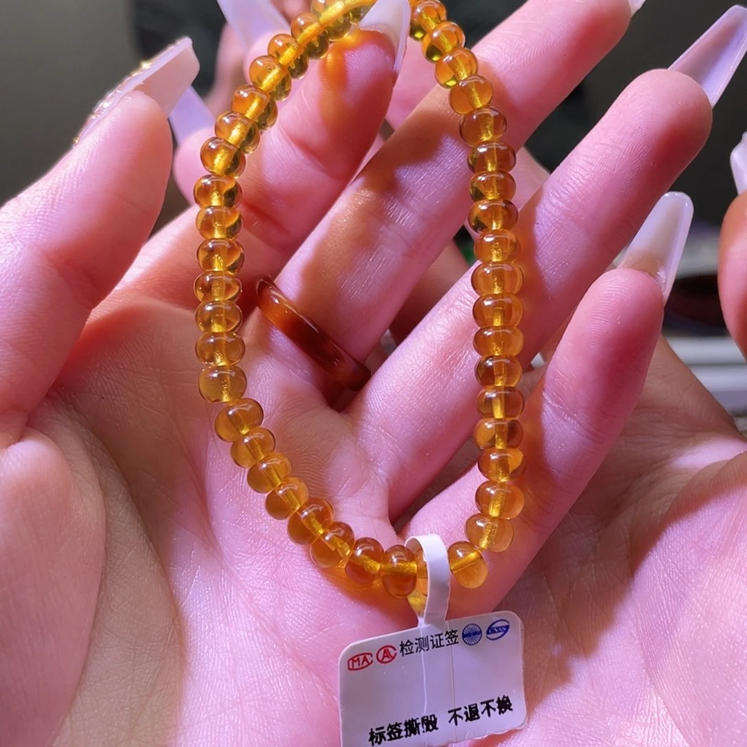 琥珀未镶嵌裸石抚顺琥珀6➕手串金珀