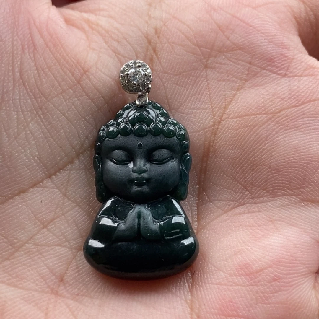 颈饰未镶嵌翡翠宝宝佛