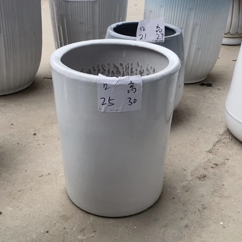 低腰白圆柱中 口25/30