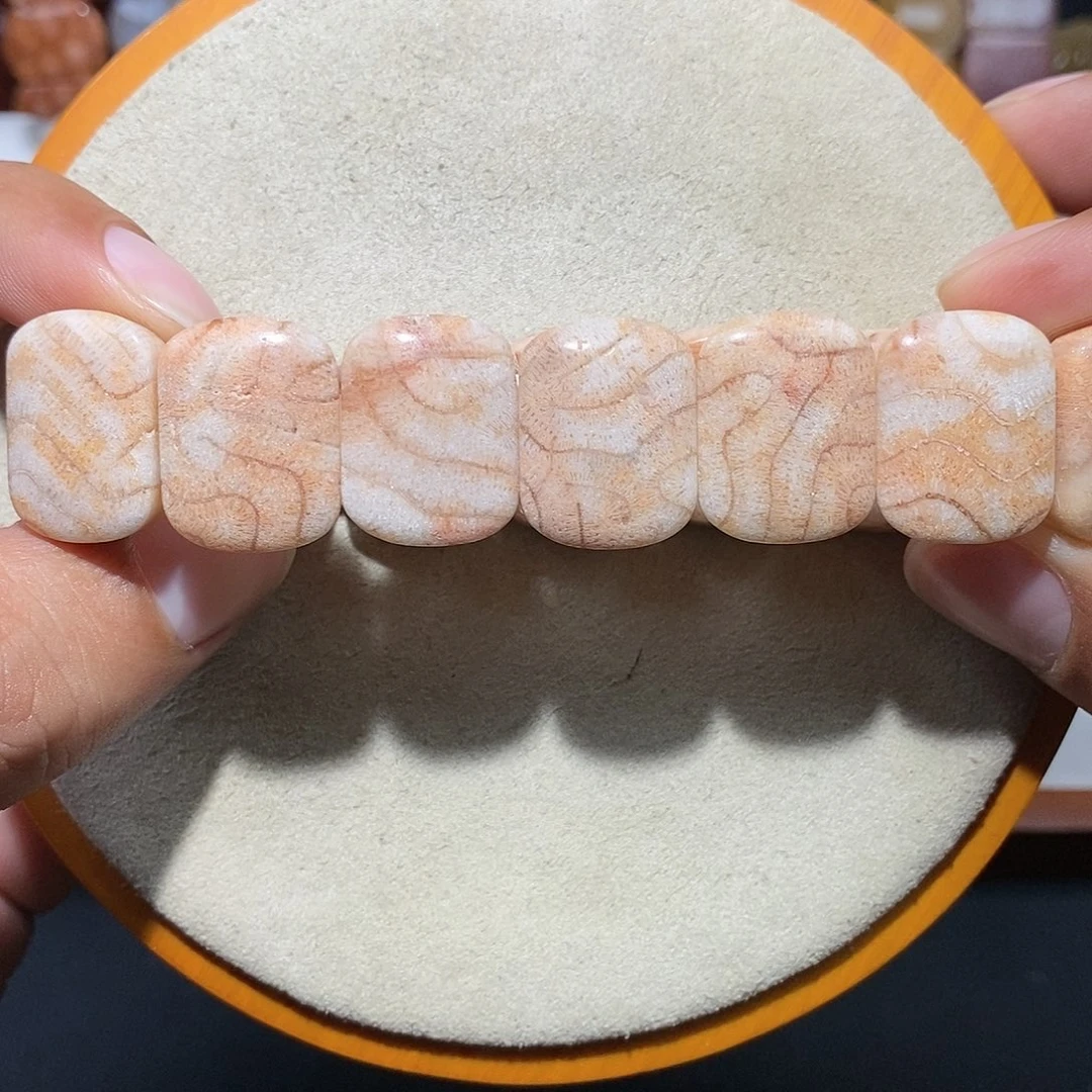 硅化珊瑚（珊瑚玉）手串未镶嵌稀有23