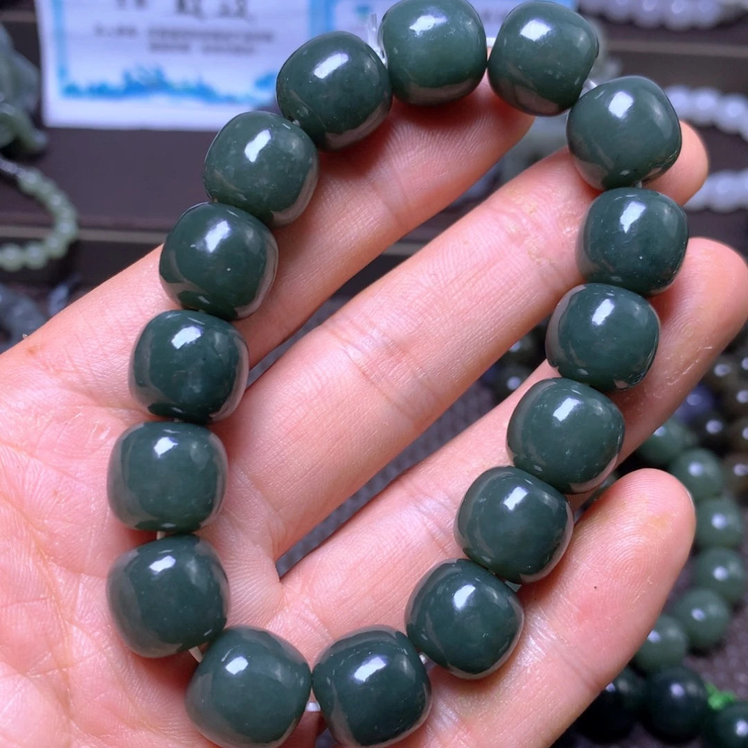 和田玉未镶嵌手串14