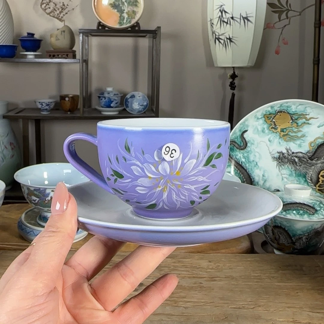 杯景德镇陶瓷柴烧多人