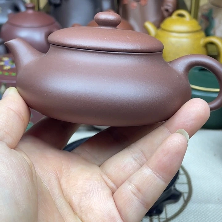 茶壶紫砂紫砂壶紫泥名炉130cc