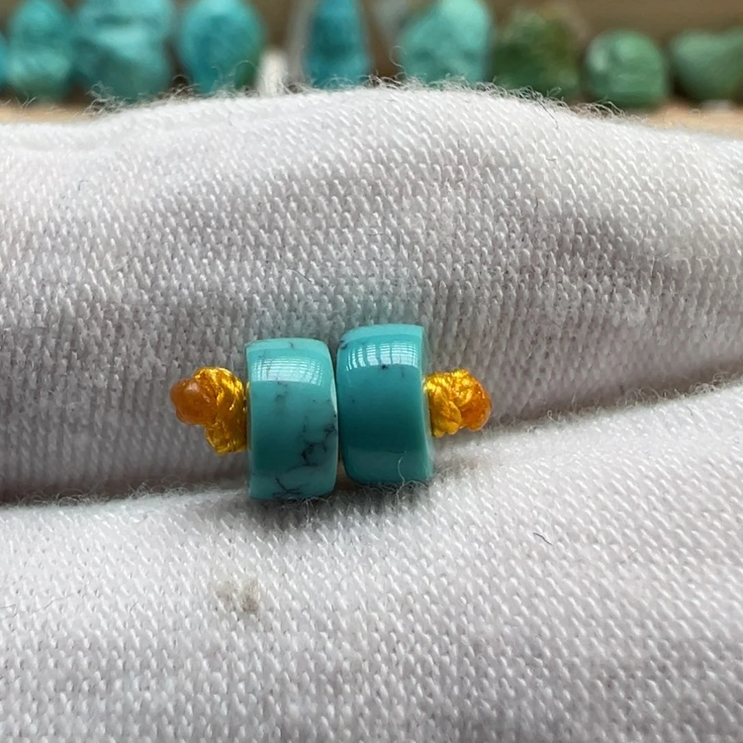 绿松石未镶嵌配饰5.6*2.9