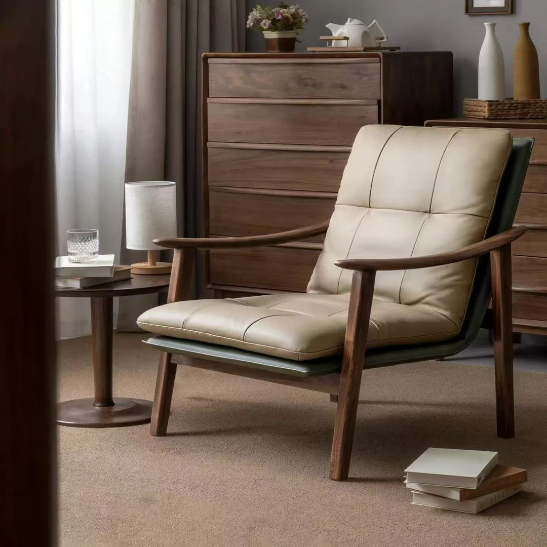 朝阳 北美黑胡桃（绿皮休闲椅）