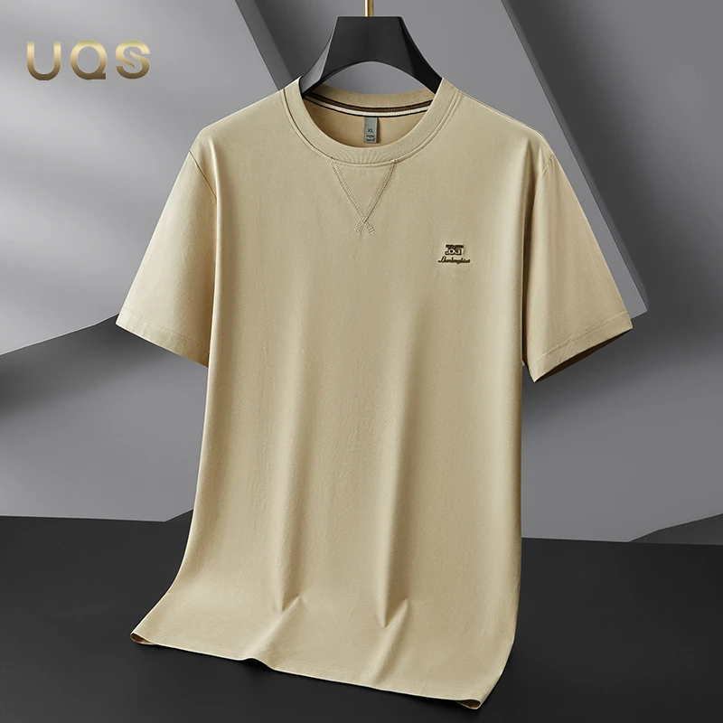 夏季新款大码男装圆领短袖宽松舒适薄款透气亲肤简约日常休闲通勤