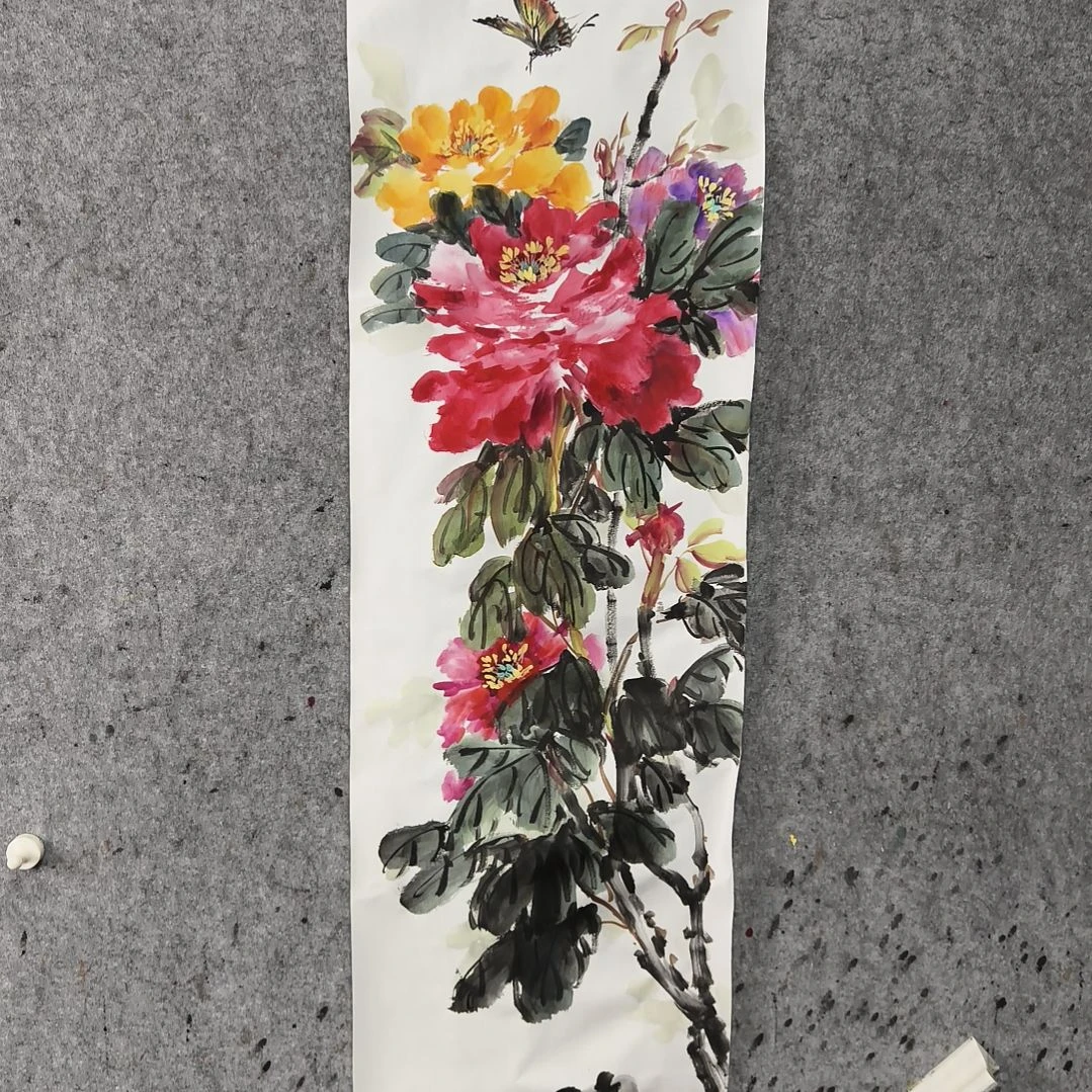 国画启****5花开富贵险中求