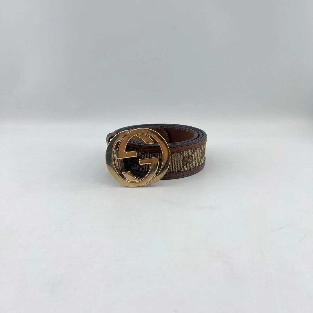 95新 GUCCI/古驰 老花双G满印腰带/8269645