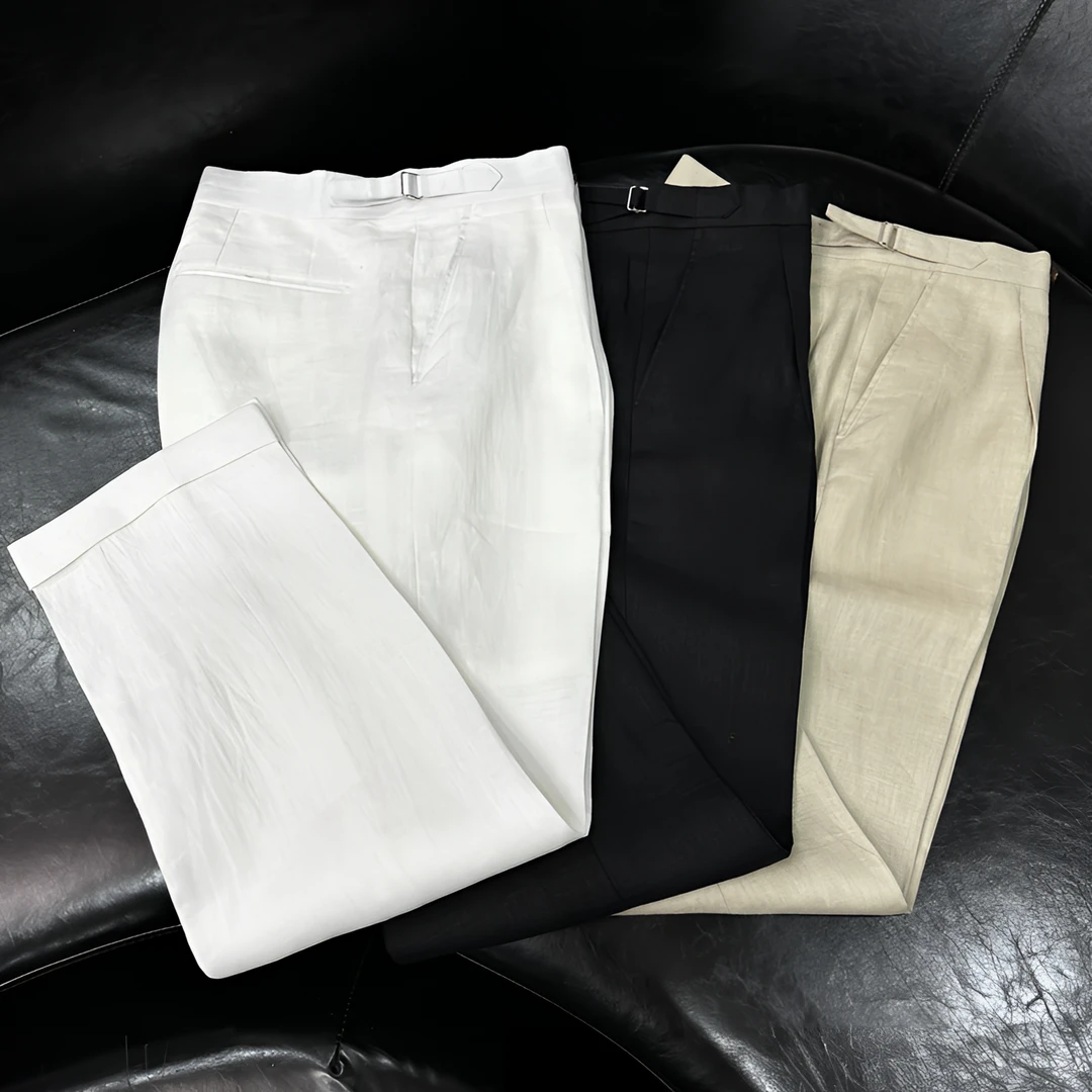 YSEN-CHIC 老钱风 那不勒兹休闲 （亚麻）裤 精品LS-9336