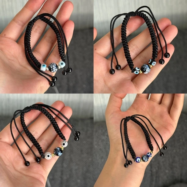 铜合金玻璃手链 幸运珠子手链不包含礼盒礼袋