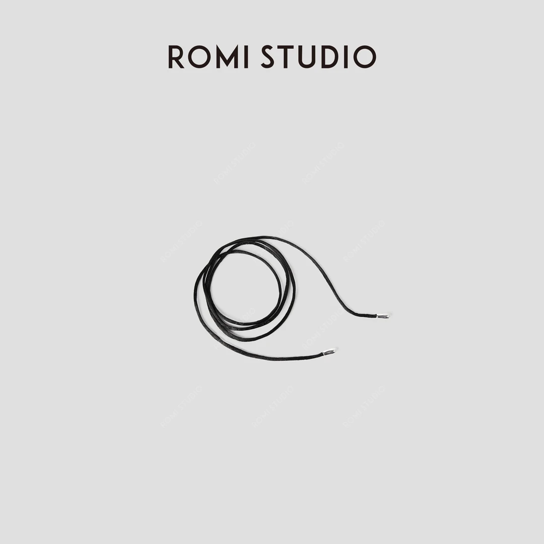 ROMI STUDIO 铜涤纶项链 简约高品质纤维绳黑绳项链 RWCRP34067