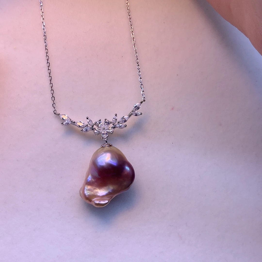 【闪购商品】淡水珍珠颈饰银S925镶嵌