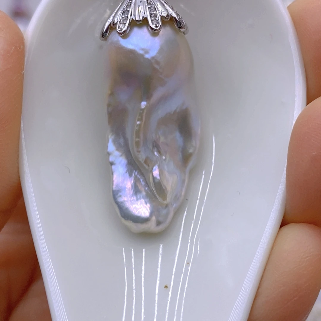 C***゛颈饰银S925镶嵌淡水珍珠