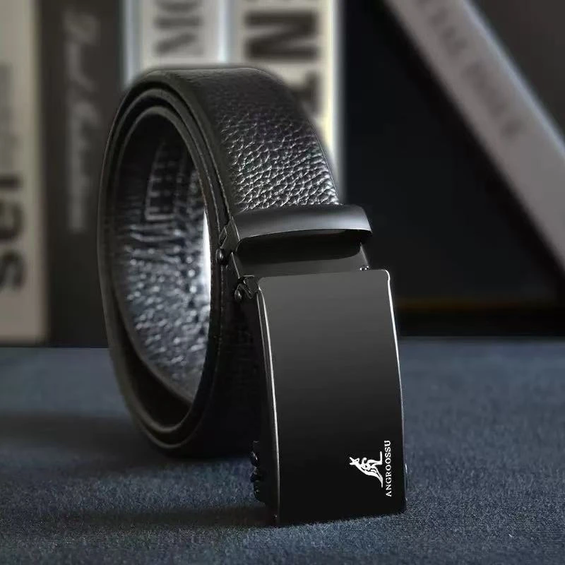 男士新款商务休闲包装自动扣腰带裤带百搭韩版网红男式百搭型1