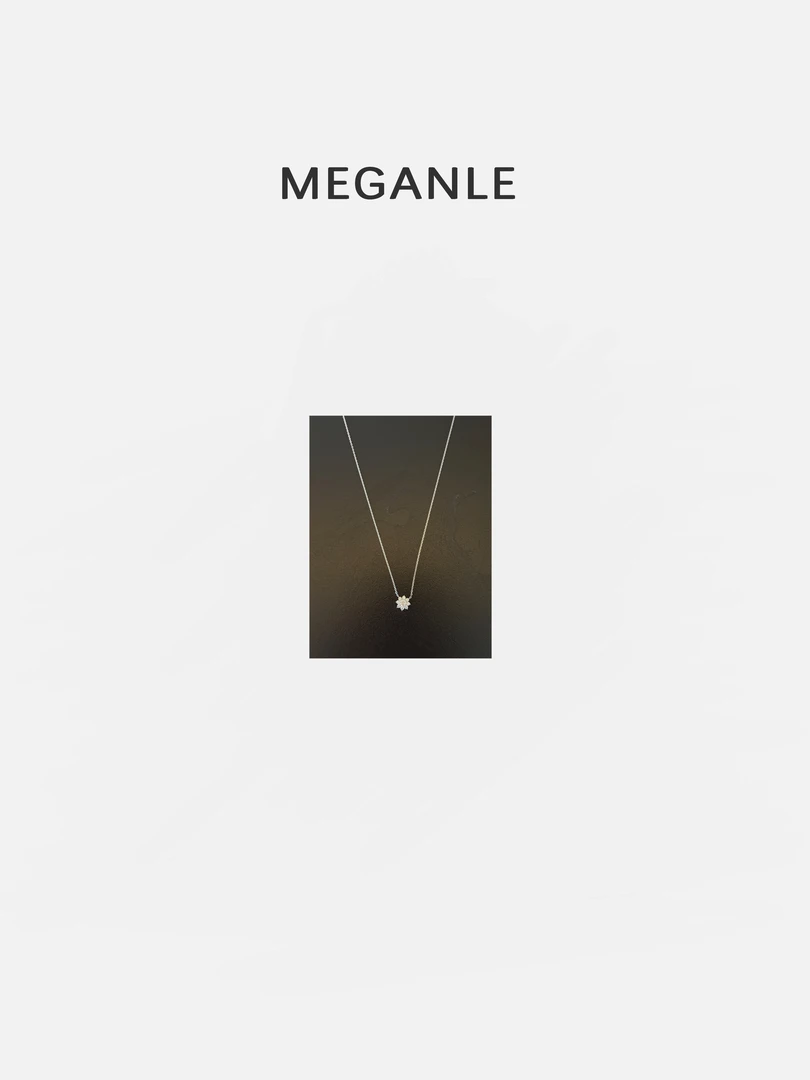 925银银制品 【太阳花项链】重工精致闪闪太阳花锁骨项链PS025008