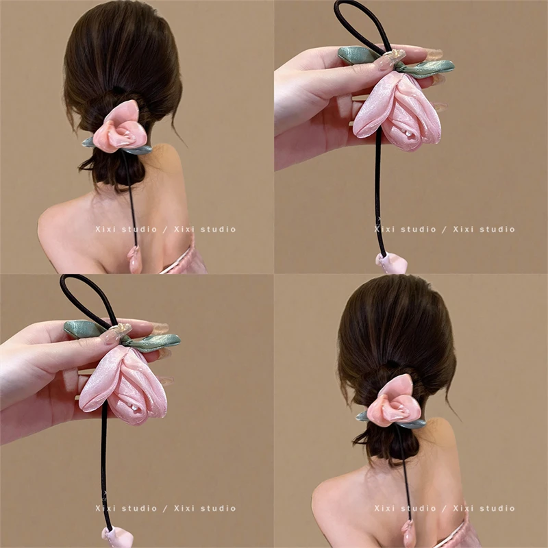 绽放花开！小清新铃兰花发绳！森系超仙头绳旅行发卡高级感甜美发圈