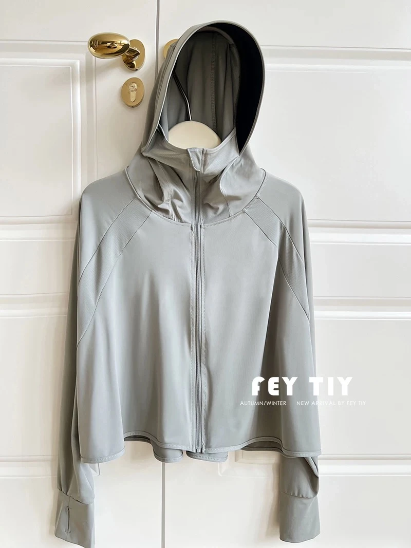 冰皮薄款透气防晒运动户外时尚防紫外线潮服