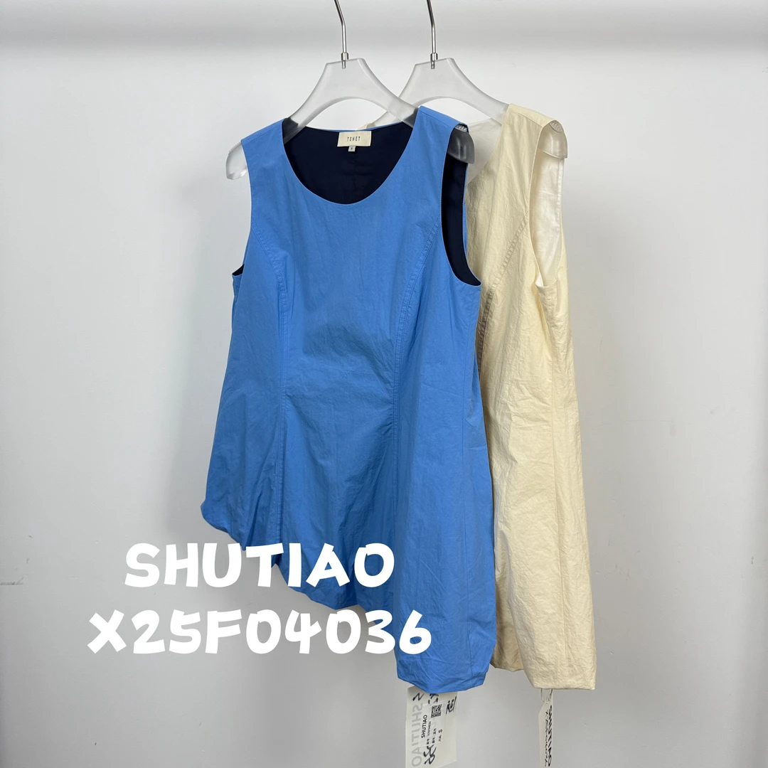 【SHUTIAO】2025夏季：新款小众设计款背心X25F04036
