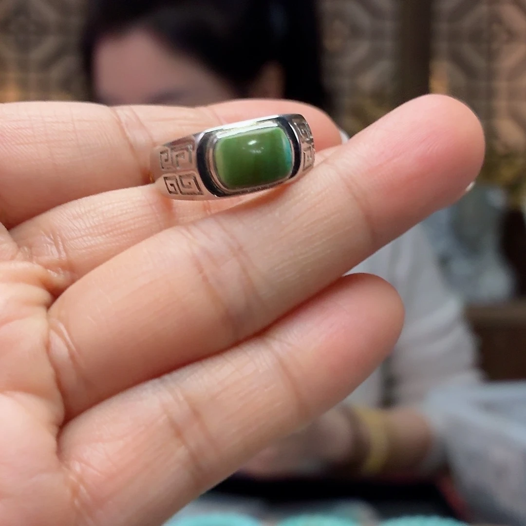 银S925镶嵌绿松石珠宝奇石*️**