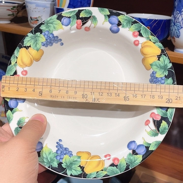 紫砂第114号，全新一大堆英文款水果草冒盘