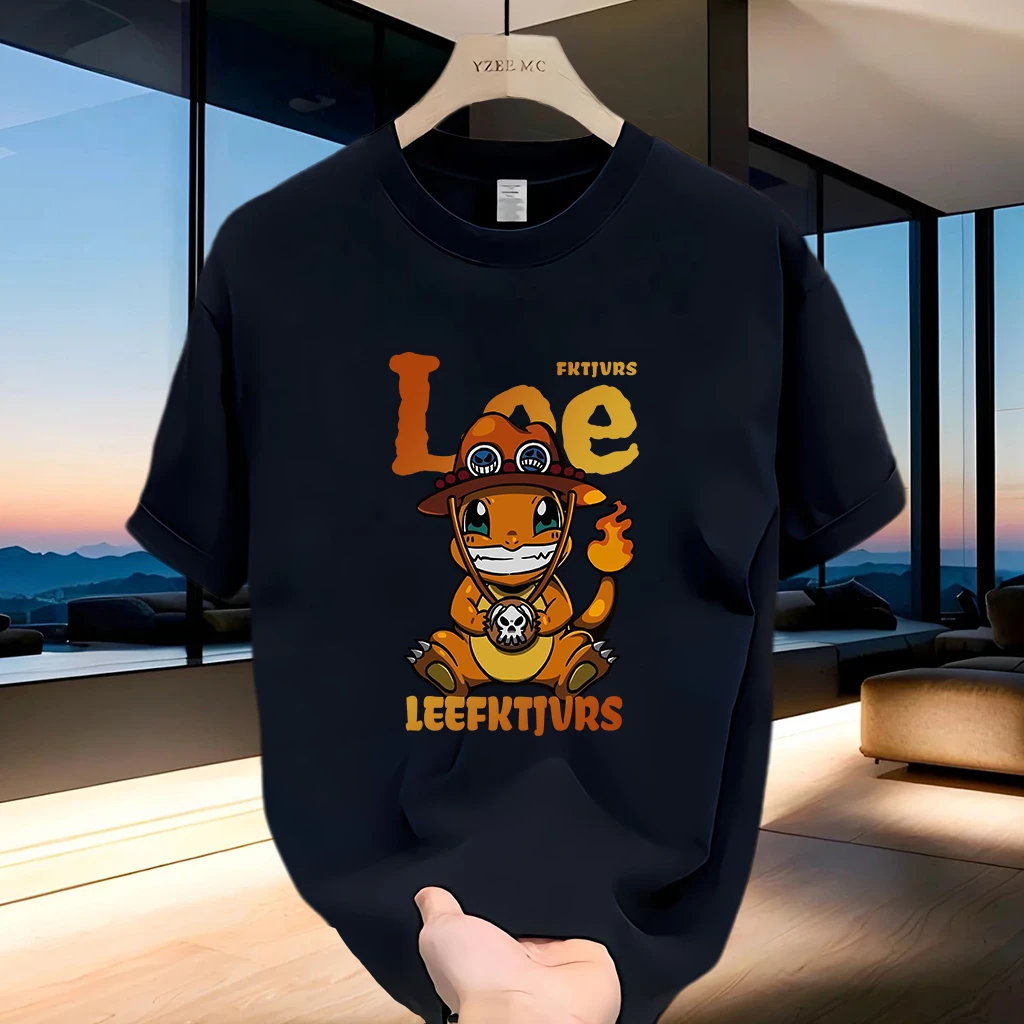 美式痞帅重磅纯棉短袖T恤青年男女款夏季ins潮牌男士圆领百搭上衣