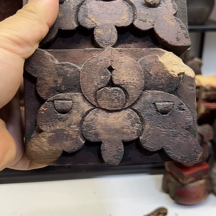 木（非红木类）象****具木雕扁拖一对
