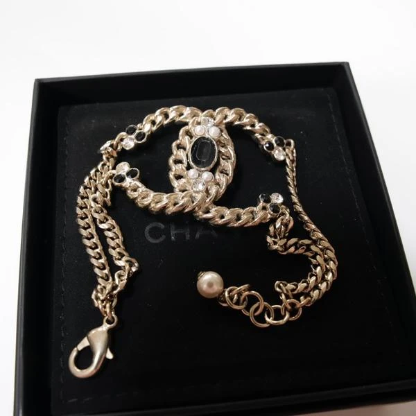 Chanel编织双C珠珠手链
