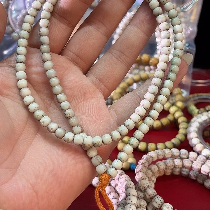 星月菩提吊坠6尺寸通体玉化大留白108