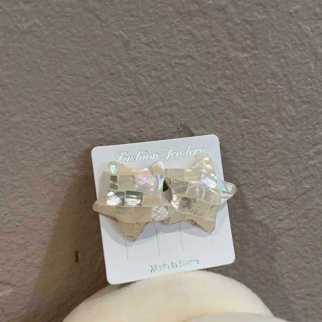 铜合金耳饰 东大门细闪星星耳钉R740