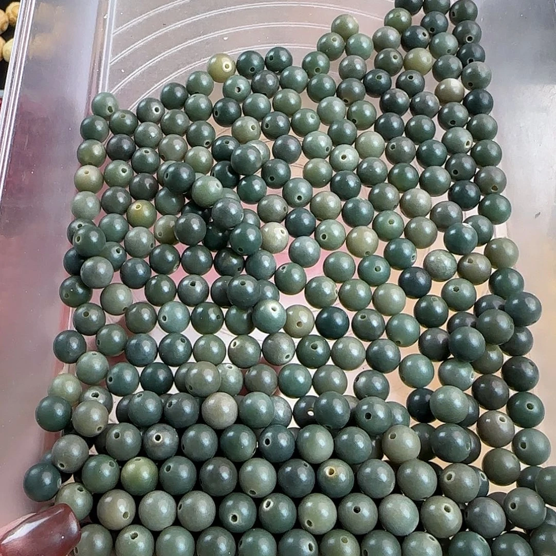 手串菩提根/象牙果微瑕卡10小绿豆315颗