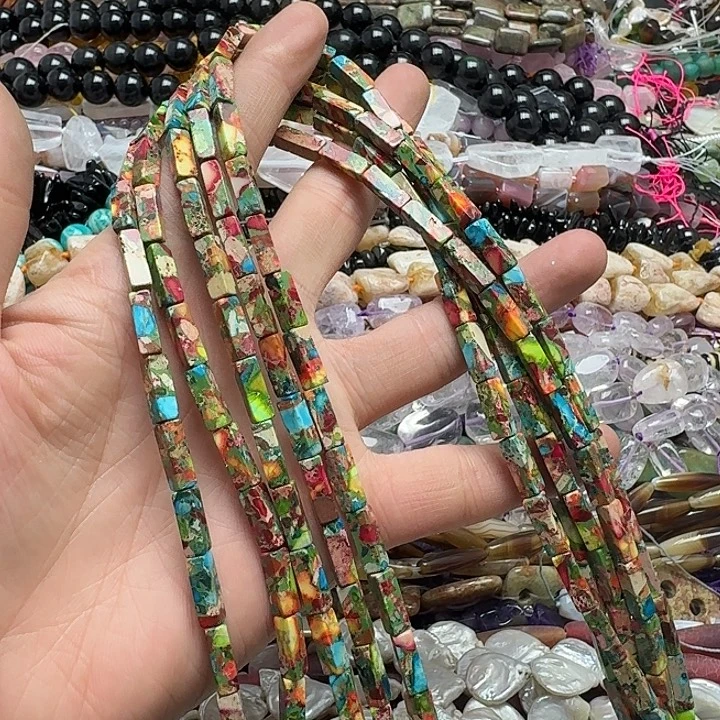 玛瑙/玉髓未镶嵌珠宝半成品一条4x13m帝王石