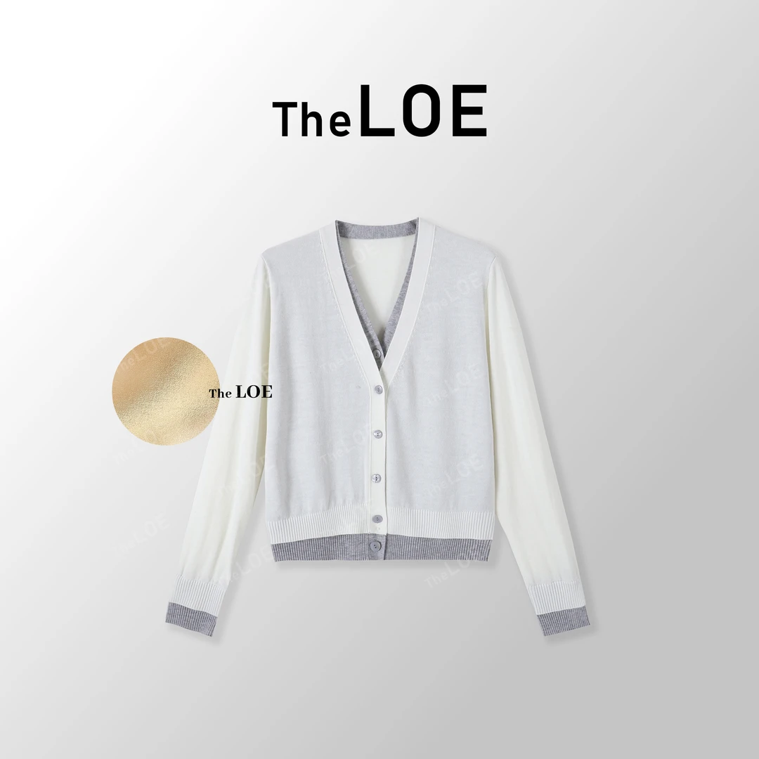 TheLOE/【自在松弛】 早春松弛感绵羊毛真丝针织开衫#LE-GS6006