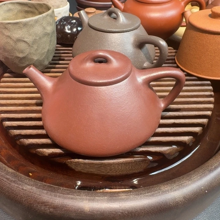 茶杯紫砂石红无添加石瓢170cc