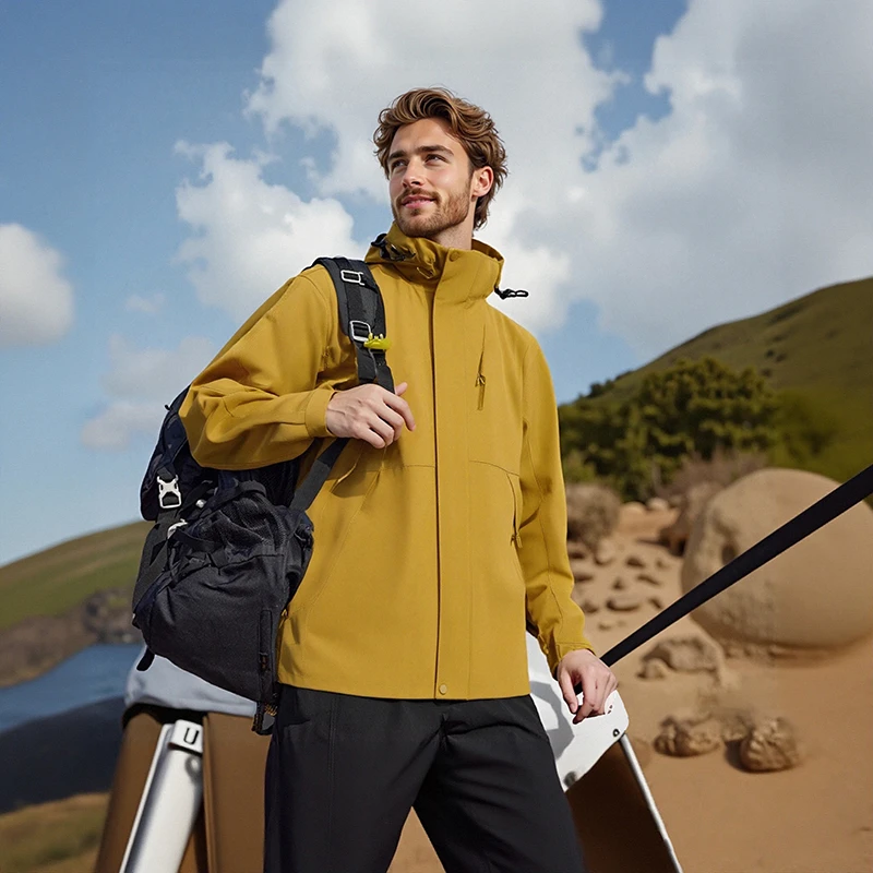 秋冬防风防水保暖加绒内胆三合一冲锋衣男户外登山服外套夹克休闲