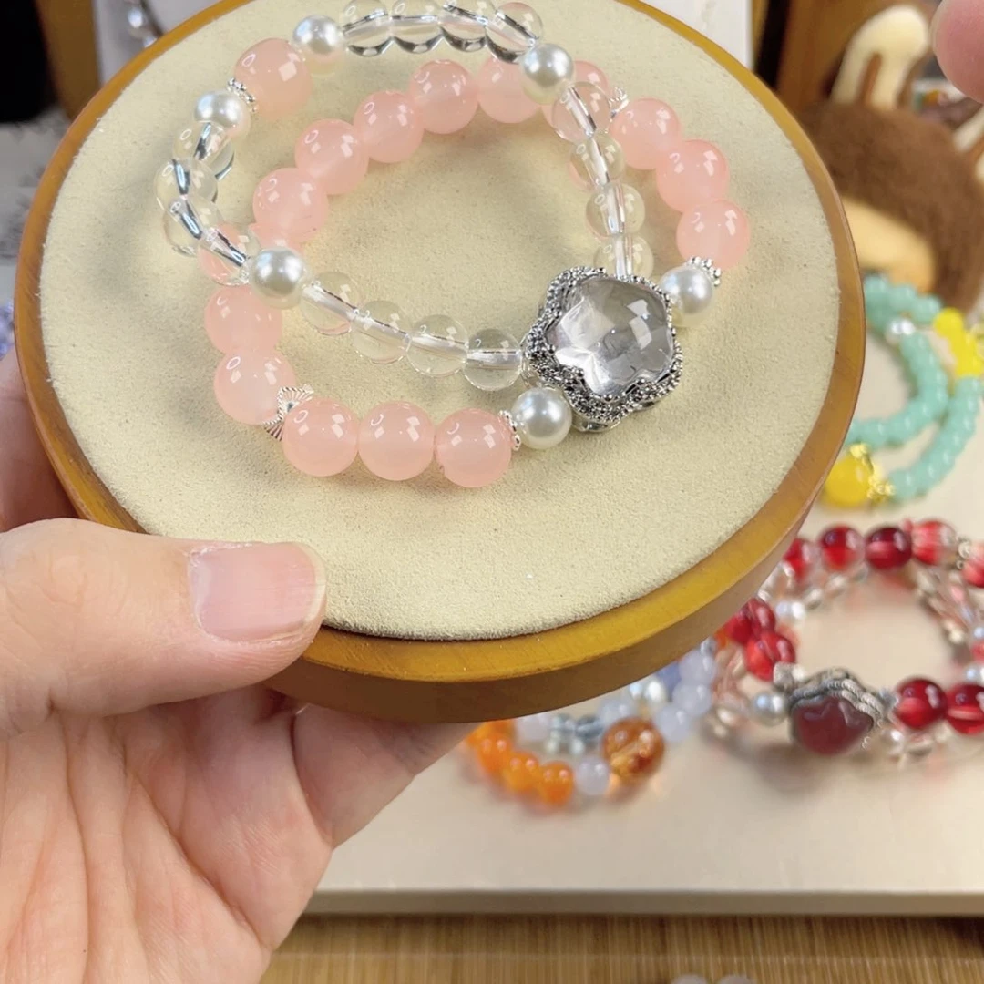 针钠钙石手饰银S925镀金镶嵌