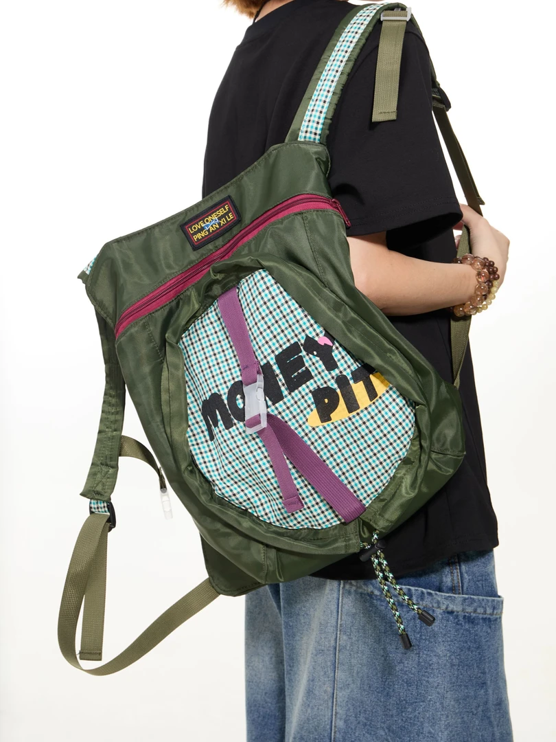 出前一町机能户外轻便时尚大容量男女同款双肩包