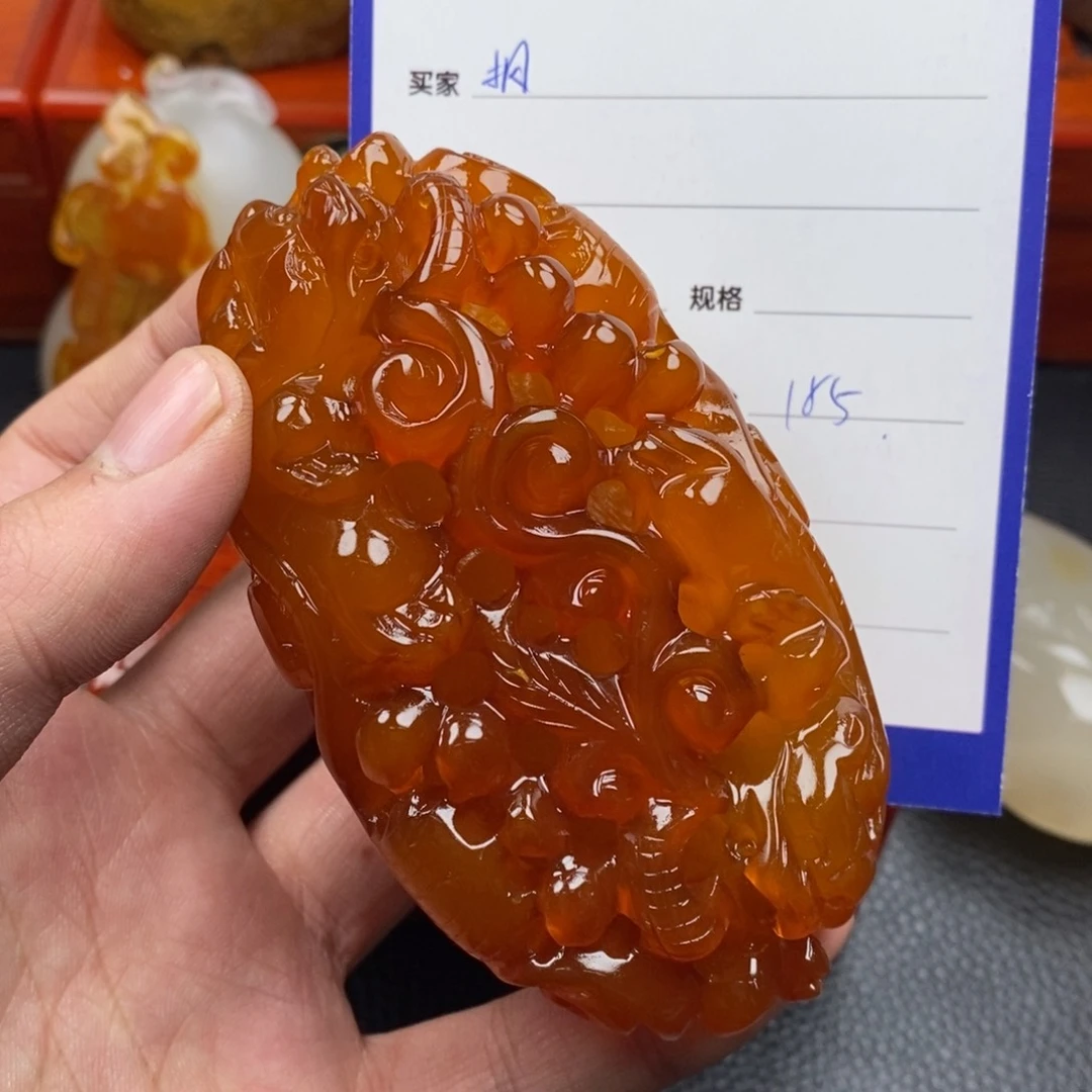 玛瑙/玉髓手把未镶嵌枫