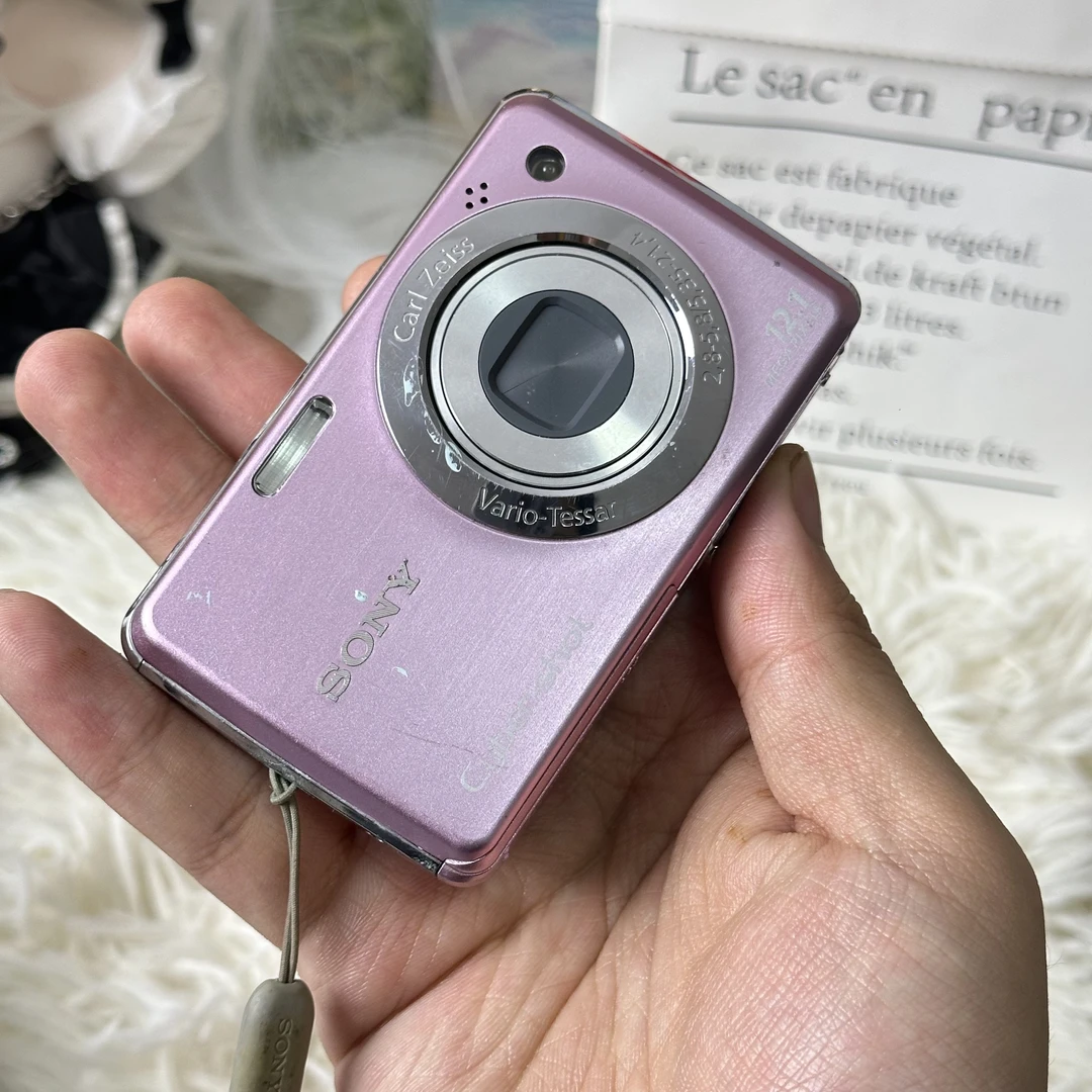 9新 Sony/索尼 索尼w210粉色色彩感好1200万像素带配件胶片感