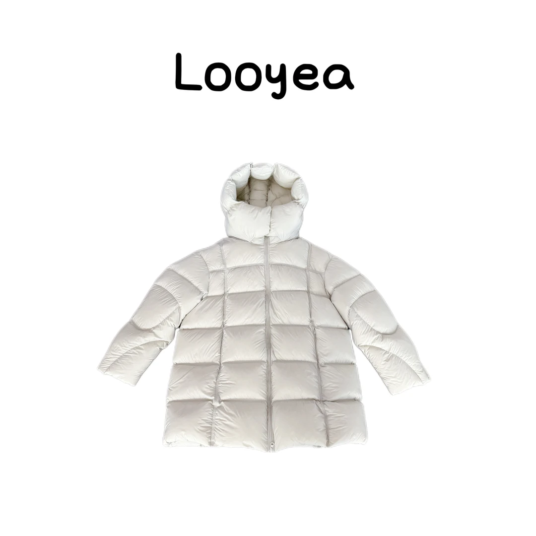 【漫秋事迹】LOOYEA 2025冬季新款连帽中长款羽绒服 1437