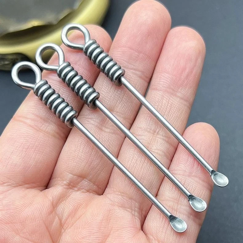 采耳圆头掏耳勺子成人挖耳勺耳扒老式耳勺挖耳工具便携钥匙扣家用