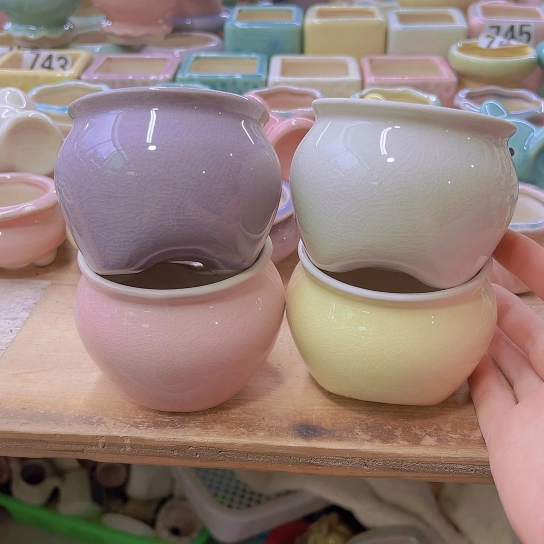 陶瓷花盆当场满12包邮