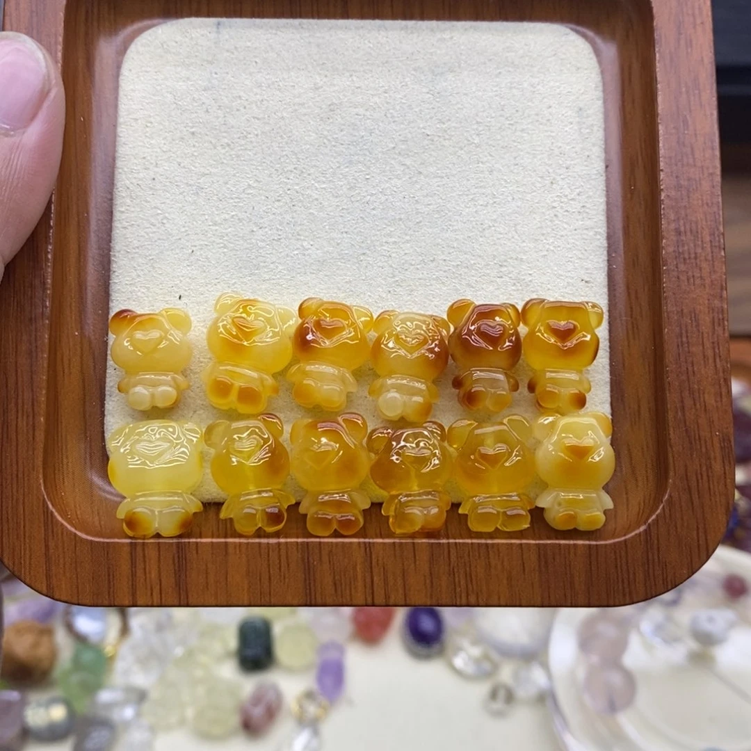未镶嵌蜜蜡裸石蜜蜡小熊