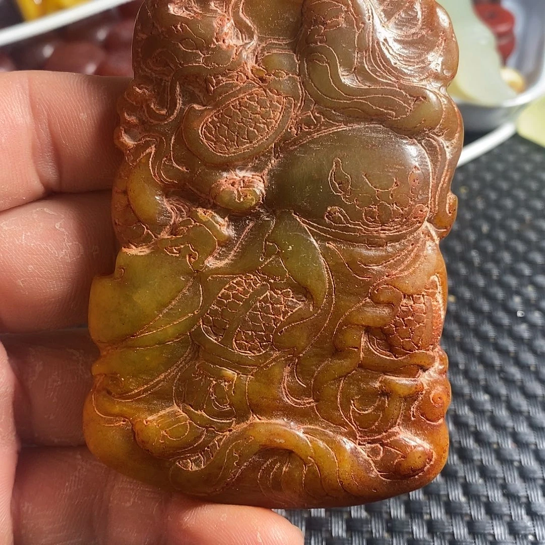 蛇纹石玉合金颈饰