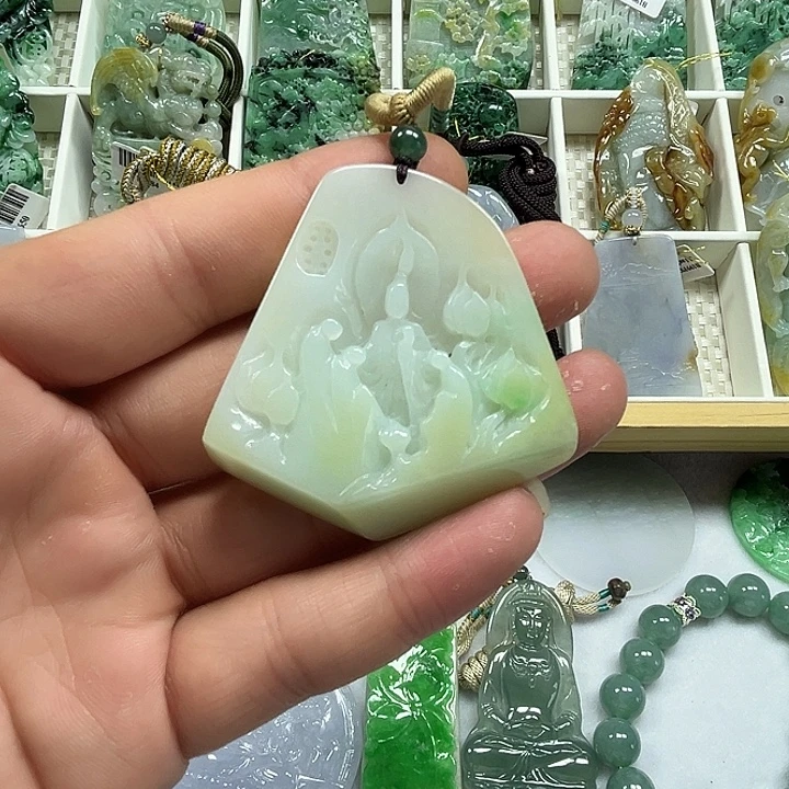 翡翠未镶嵌吊坠(不含链)