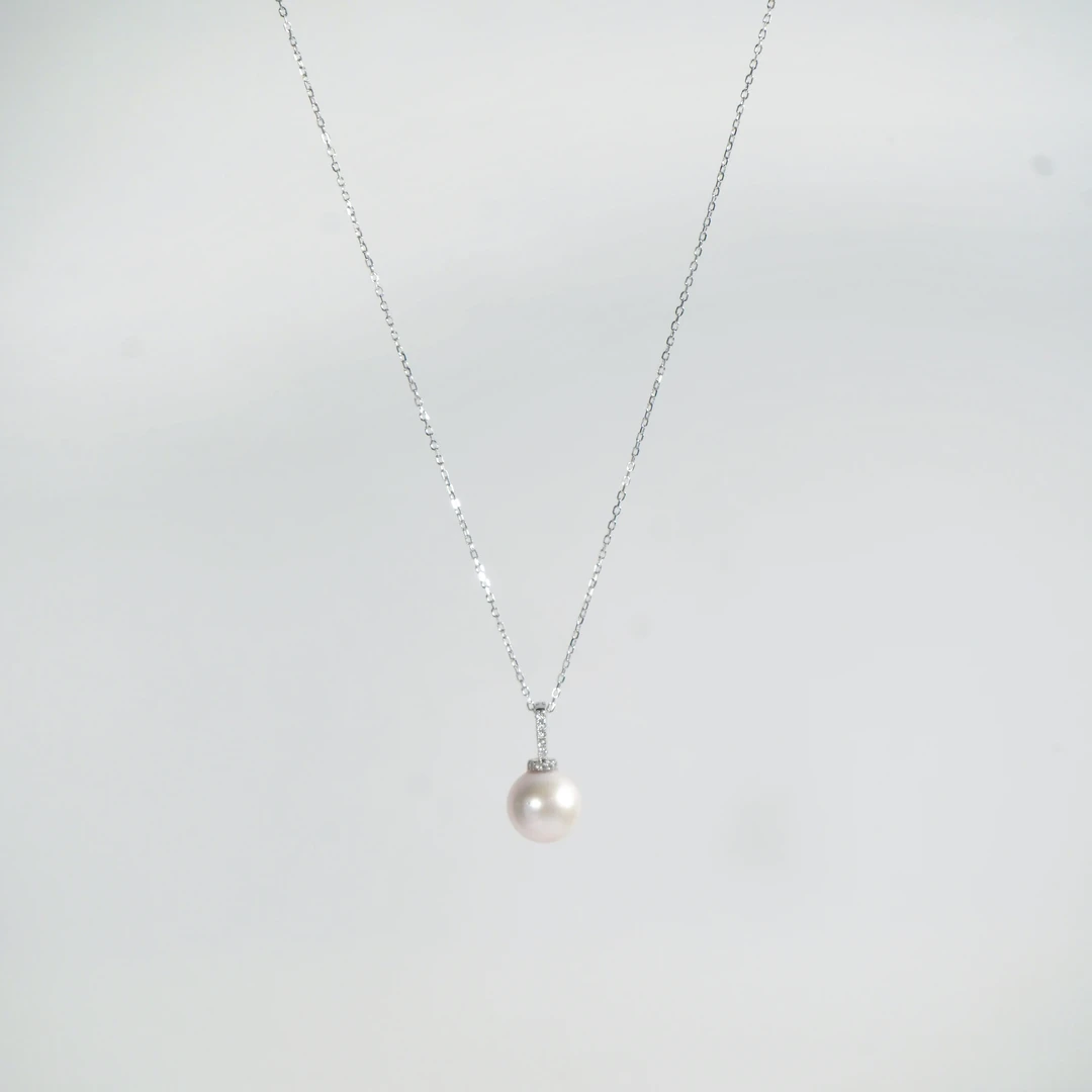 Gloire/古名【玫瑰】925银珍珠万能扣吊坠11-12mm  S1532