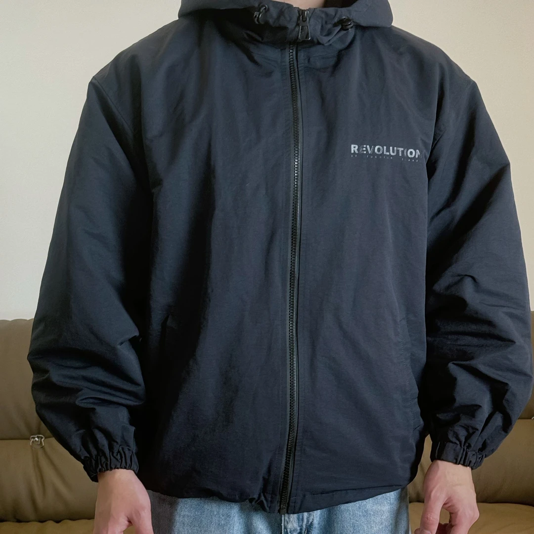 ROFT【藏青色】轻户外宽松版男士休闲连帽休闲运动情侣夹克外套