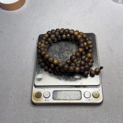 沉香手串好*情沉香奇楠陆河34克